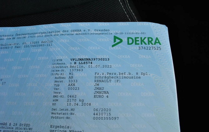 Renault Grand Scenic cena 20999 przebieg: 147000, rok produkcji 2008 z Radzyń Chełmiński małe 781